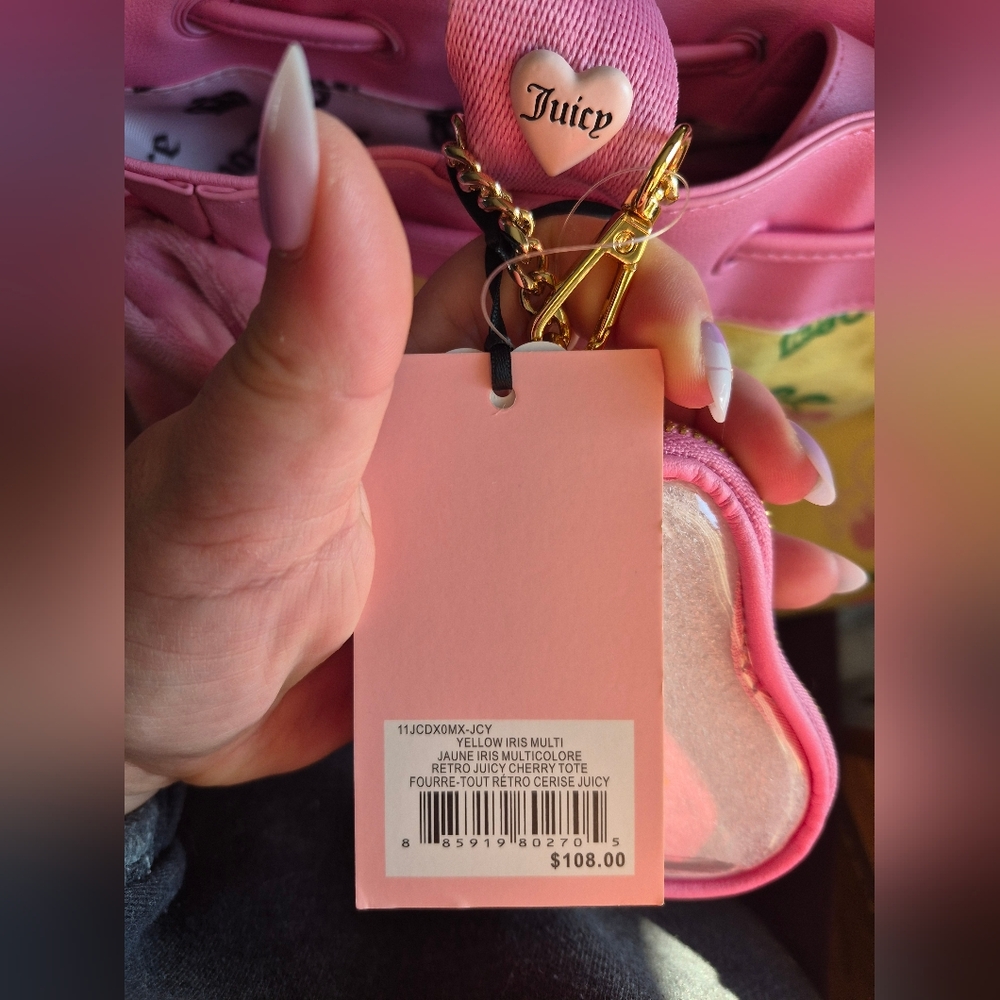 Juicy Couture Retro Yellow Cherry Daydreamer Tote - Picture 5 of 8